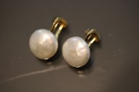 Perlen-Ohrclips, 750 Gold 5,8