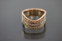 Brillant-Ring, 585 Tricolor 5,2