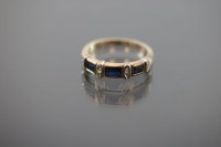 Antiker-Saphir-Diamant-Ring, 585 Gold