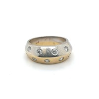 Brillant-Ring, 750 GG/WG 10