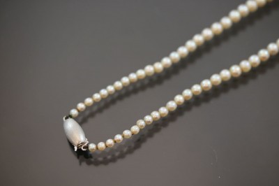 Perlenkette, Verschluss 585 Wei?gold