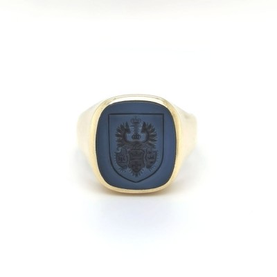 Wappen-Ring, 585 GG 11,4