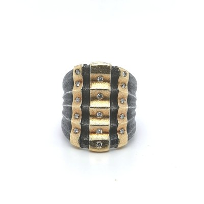 Zobel-Ring, Gold/Silber 11,3